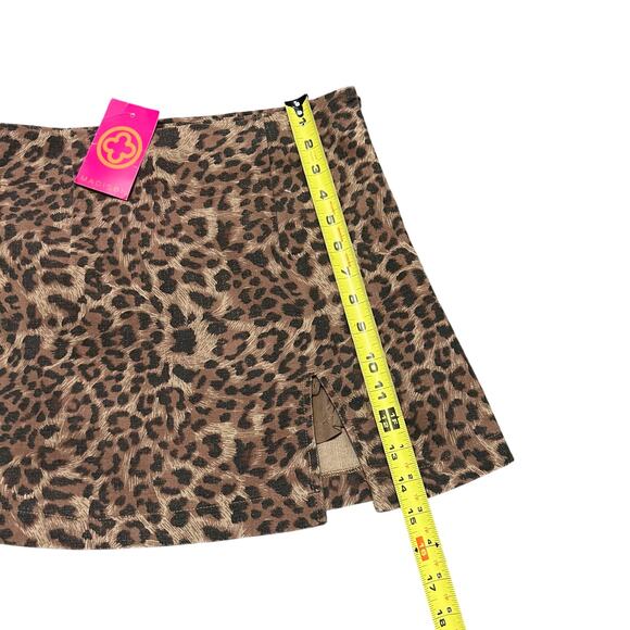 NWT MADISON OLIVACEOUS Leopard Print Slit Mini Skirt Size M - Picture 7 of 10